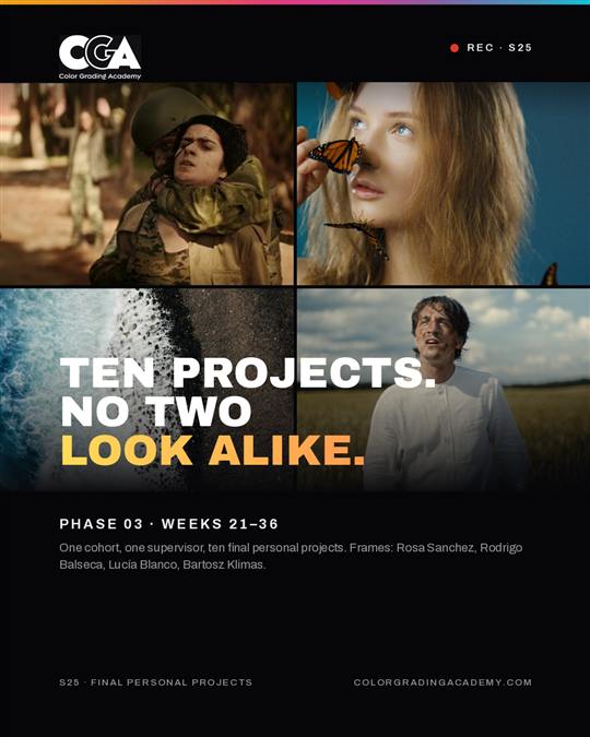 Post de Color Grading Academy producido con Feedgood
